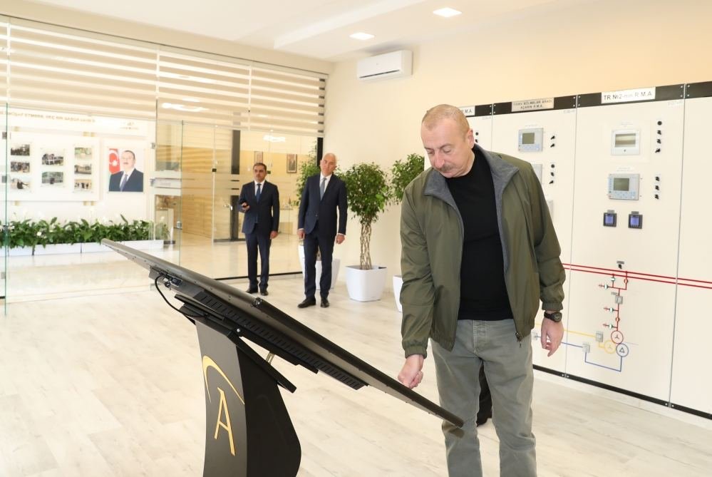 President Ilham Aliyev attends inauguration of Gorchu substation in Lachin district