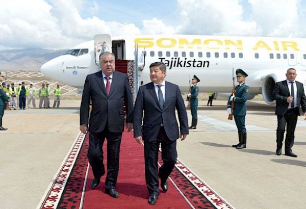 President of Tajikistan Emomali Rahmon arrives in Kyrgyzstan
