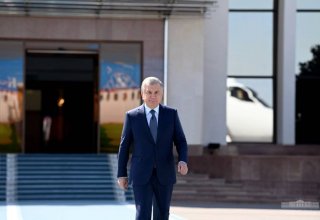 The President departs for Samarkand