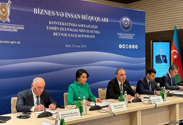 В Генпрокуратуре Азербайджана проходит международная конференция "Обеспечение прозрачности в контексте бизнеса и прав человека"