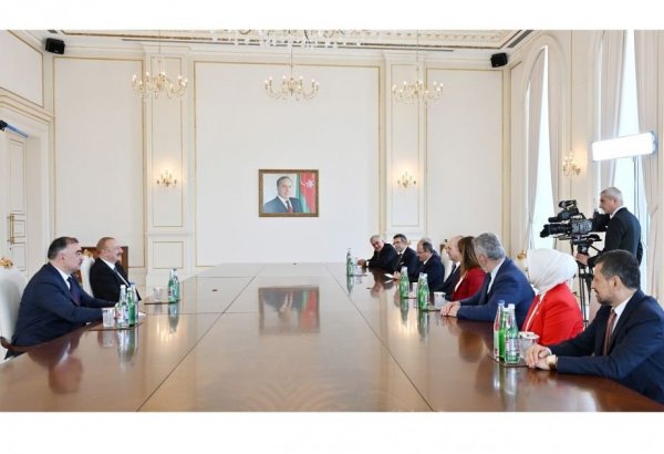 President Ilham Aliyev receives Chairman of Grand National Assembly of Türkiye