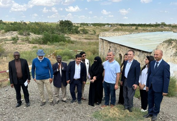 Organization of Islamic Cooperation delegation visits destroyed mosque in Fuzuli