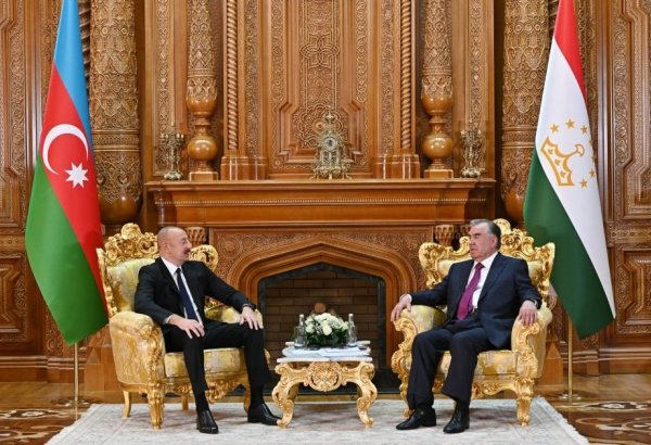 One-on-one meeting between President Ilham Aliyev, President Emomali Rahmon kicks off