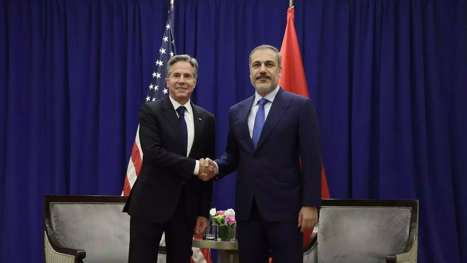 Turkish foreign minister meets Stoltenberg, Blinken in Brussels