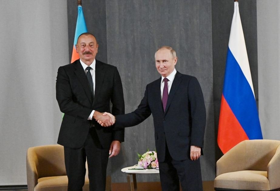 President Ilham Aliyev congratulates President Vladimir Putin