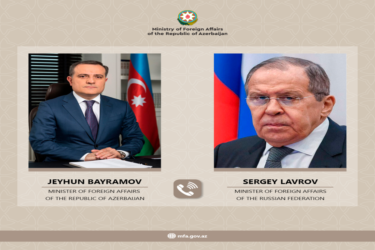Ceyhun Bayramov Sergey Lavrovla “3+3” regional platformasını müzakirə edib