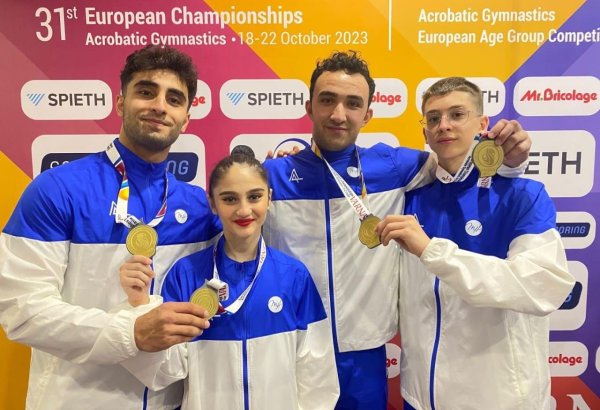 Чемпионат Европы по акробатической гимнастике: у азербайджанских спортсменов еще два "золота"