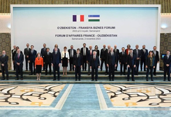 Лидеры Узбекистана и Франции приняли участие в совместном бизнес-форуме