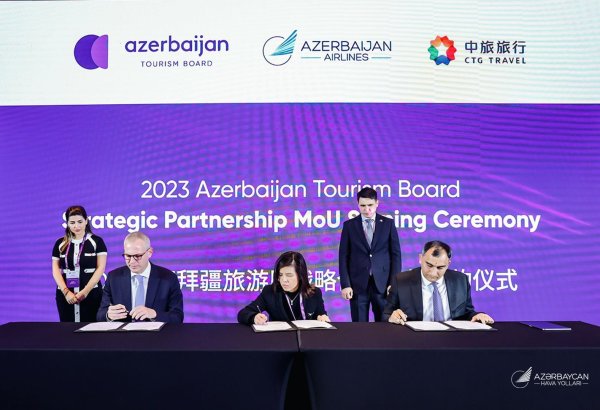 Azərbaycan Turizm Bürosu və “China Tourism Group” arasında üçtərəfli Anlaşma Memorandumu imzalanıb
