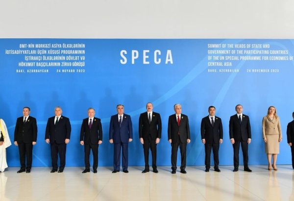 Prezident İlham Əliyev Bakıda keçirilən SPECA-nın Zirvə görüşündə iştirak edir