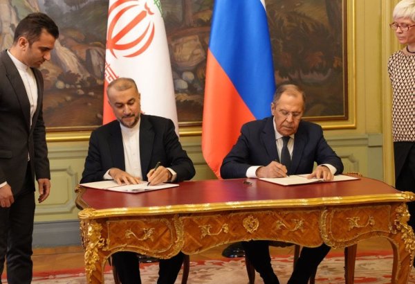 Iran, Russia sign joint statement denouncing United States' unilateral actions