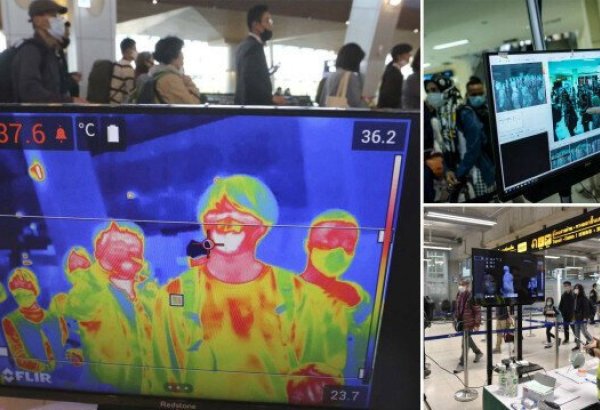 Endonezya'da havalimanlarında Kovid-19'a karşı termal kameralarla sıcaklık ölçümü yeniden başladı