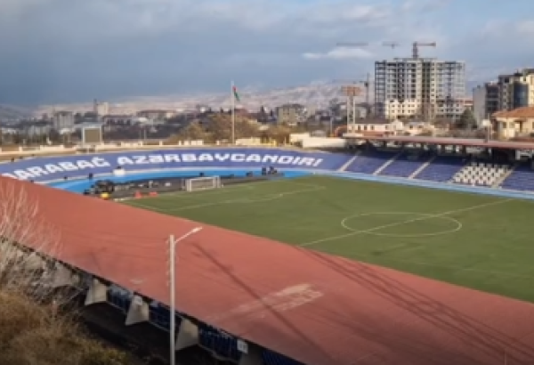 Xankəndi stadionu "Qarabağ"ı qarşılamağa tam hazırdır - Yeni görüntülər