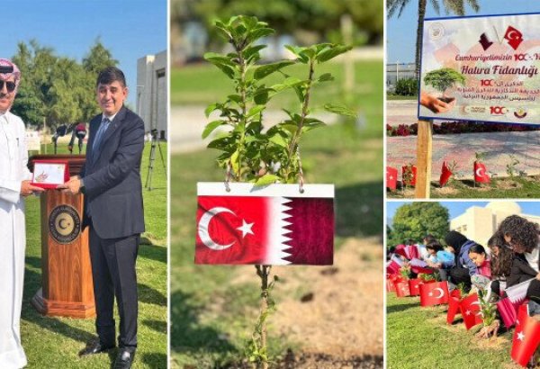 Katar’da 100. Yıl imzası: Türkiye ile diplomatik ilişkilerin 50'nci yıldönümü için Doha’da hatıra fidanlığı oluşturuldu