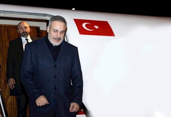 Turkish Foreign Minister Hakan Fidan arrives in Kyrgyzstan