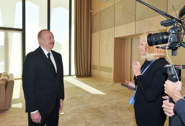 Prezident İlham Əliyev “Euronews” televiziyasına müsahibə verib