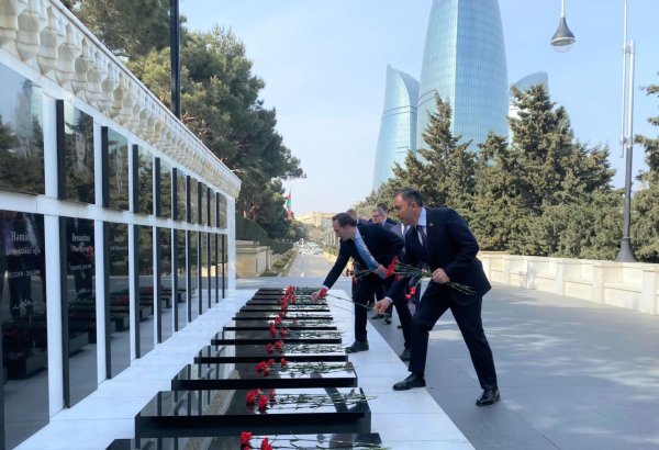 Austrian-South Caucasus Parliamentary Group's delegation visits Alley of Shehids