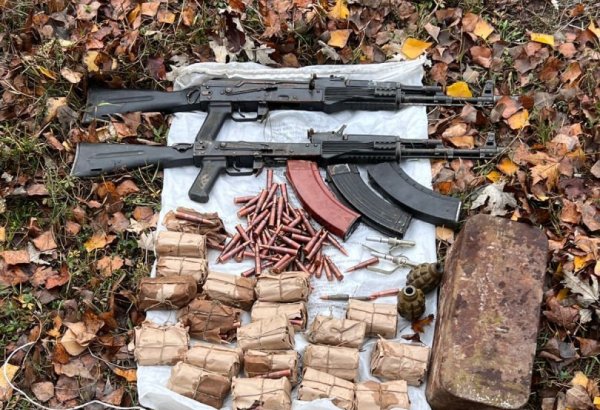 Weapons and ammunition found in Azerbaijan's Khankendi