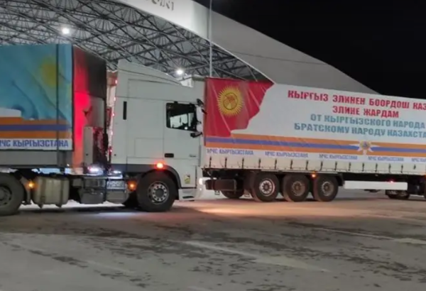 Кыргызстан направил Казахстану 300 тонн гуманитарной помощи