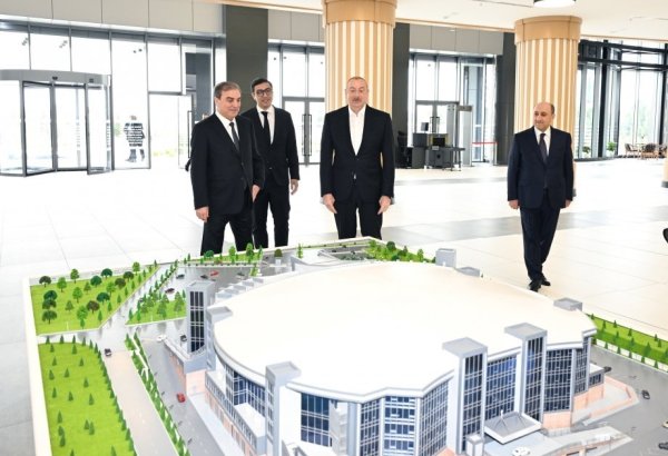 Президент Ильхам Алиев принял участие в открытии Гянджинского дворца спорта