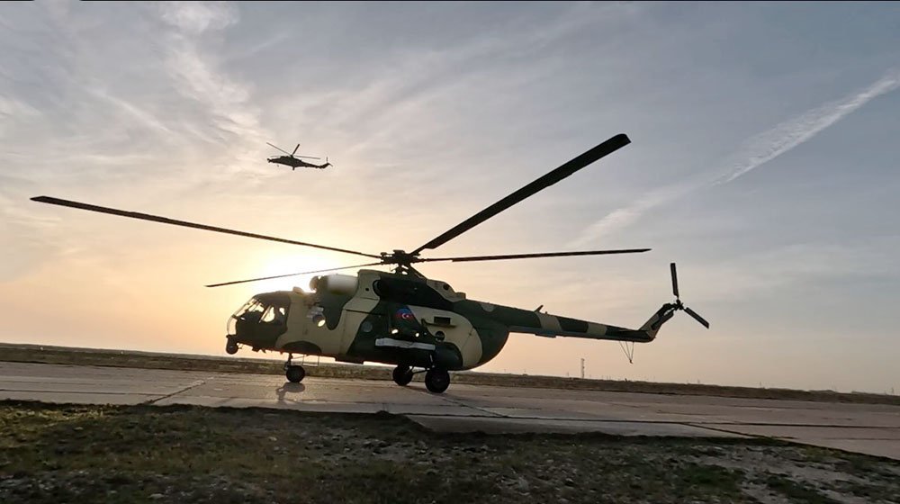 Azerbaijani Air Force’s military pilots conduct training flights