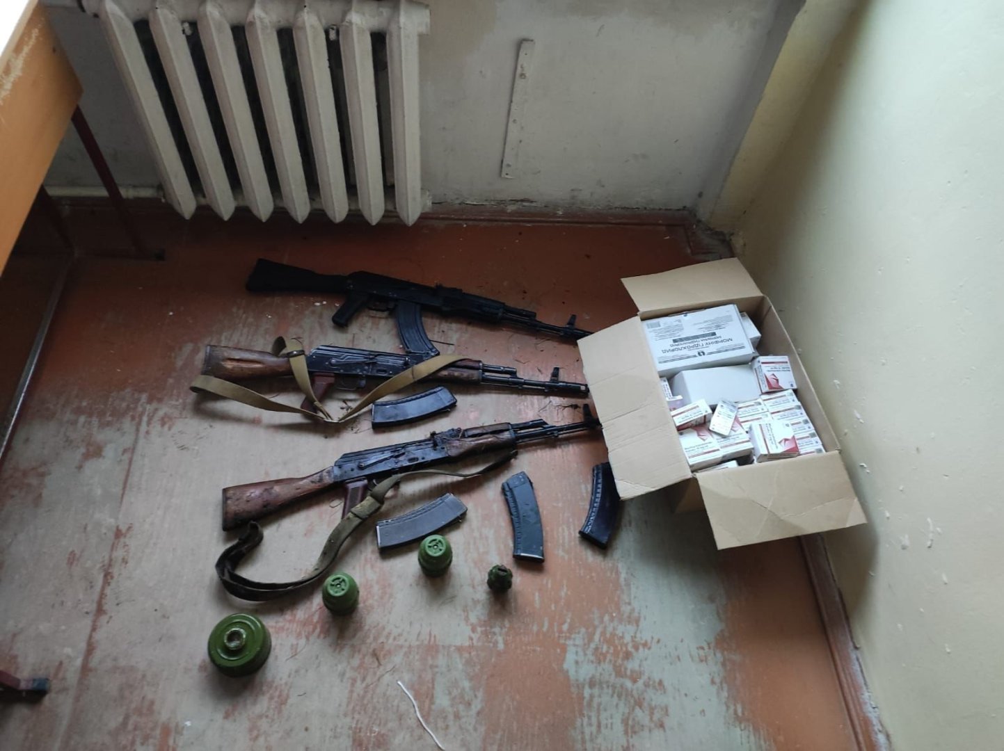 Weapons and ammunition uncovered in Azerbaijan's Khankendi city