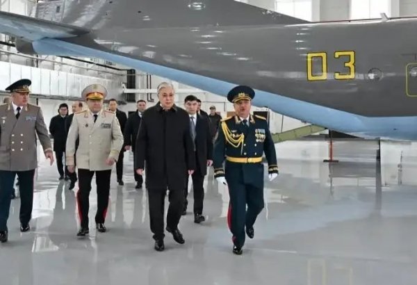 Qazaxıstan Milli Qvardiya aviabazasının açılış mərasimi olub