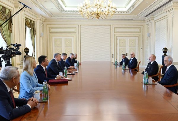 President Ilham Aliyev receives Governor of Russia's Astrakhan Oblast
