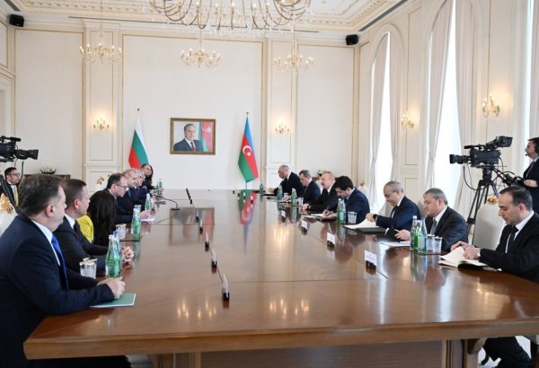 Началась встреча Президента Ильхама Алиева с Президентом Болгарии Руменом Радевым в расширенном составе