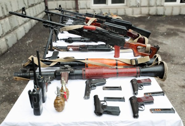 Weapons and ammo discovered in Azerbaijan's Aghdara and Khankendi